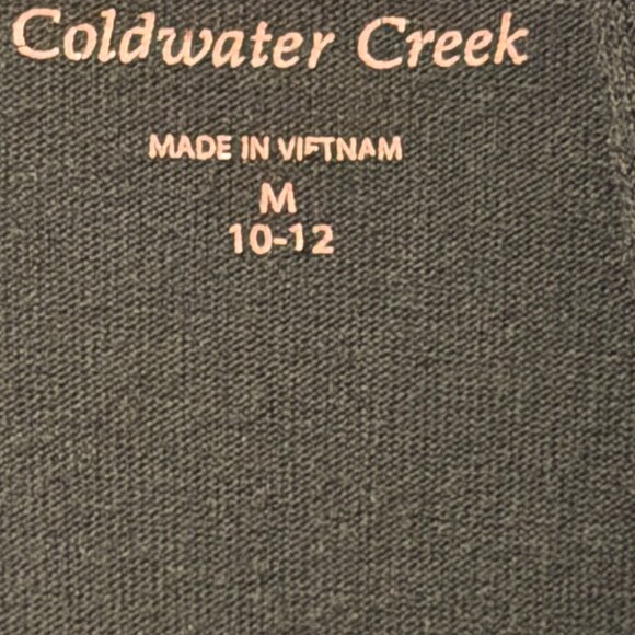 Coldwater Creek Black Open Front Cardigan Jacket Sz M 10-12 sweater cardigan - Picture 2 of 12